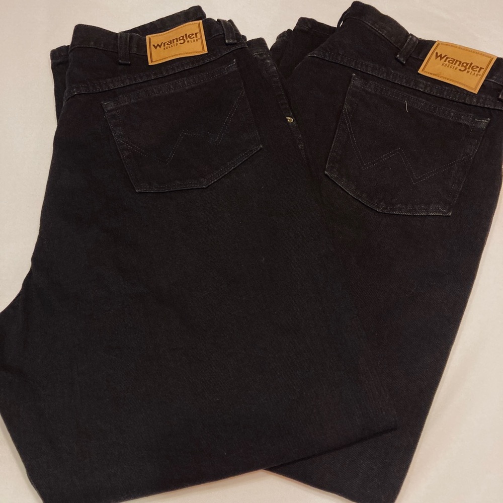 Men’s Black Wrangler Rugged Wear Jeans 40 x 32